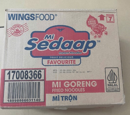 Thùng mì trộn Sedaap ( 6lốc x 5gói x 90g)